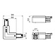 3-Fase Rail L-Connector Aarde Binnen - XTS 34