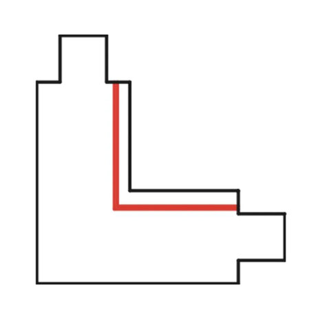 3-Fase Rail L-Connector Aarde Binnen 3-Fase Rail L-Connector Aarde Binnen