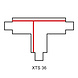 3-Fase Rail T-Connector Rechts - XTS 36 3-Fase Rail T-Connector Rechts - XTS 36