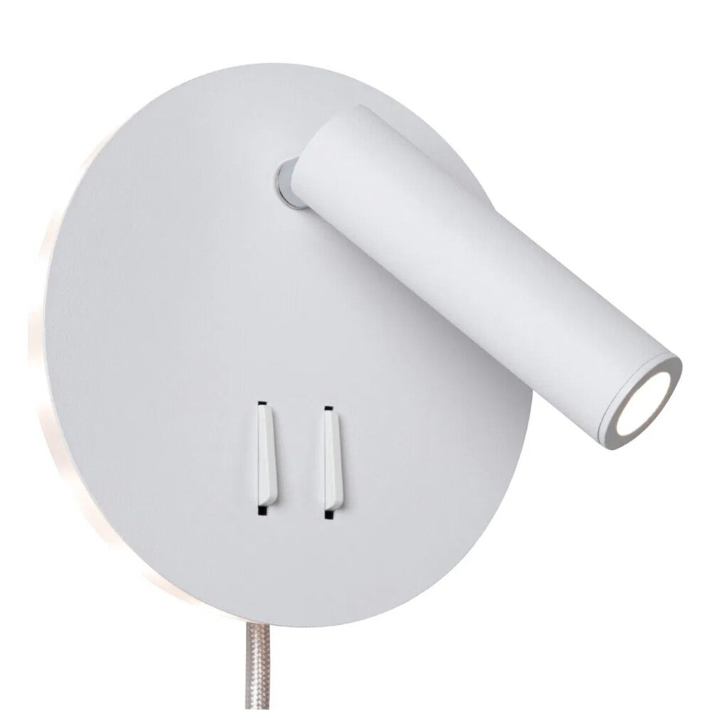 Wand Leeslamp Rond Direct en Indirect Licht Wand Leeslamp Rond Direct en Indirect Licht