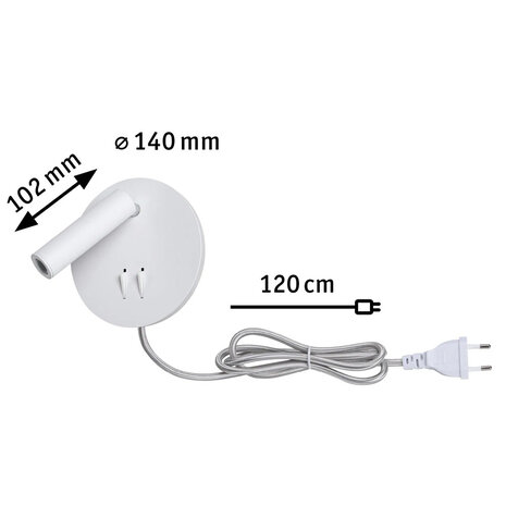 Wand Leeslamp Rond Direct en Indirect Licht Wand Leeslamp Rond Direct en Indirect Licht