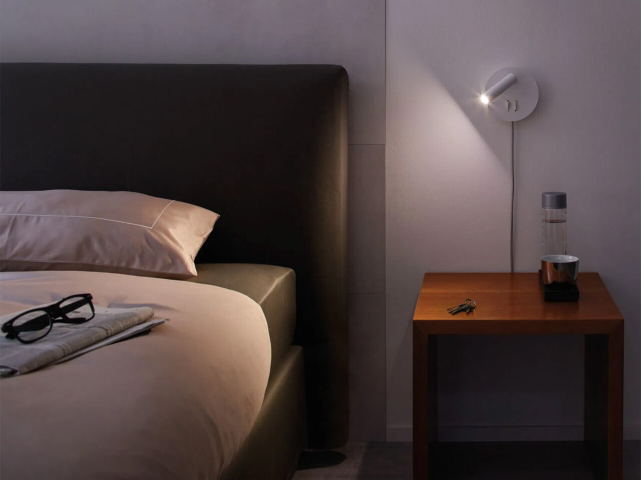 Wand Leeslamp Rond Direct en Indirect Licht Wand Leeslamp Rond Direct en Indirect Licht