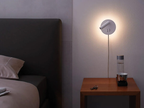 Wand Leeslamp Rond Direct en Indirect Licht Wand Leeslamp Rond Direct en Indirect Licht