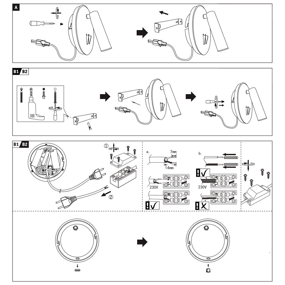 Wand Leeslamp Rond Direct en Indirect Licht Wand Leeslamp Rond Direct en Indirect Licht