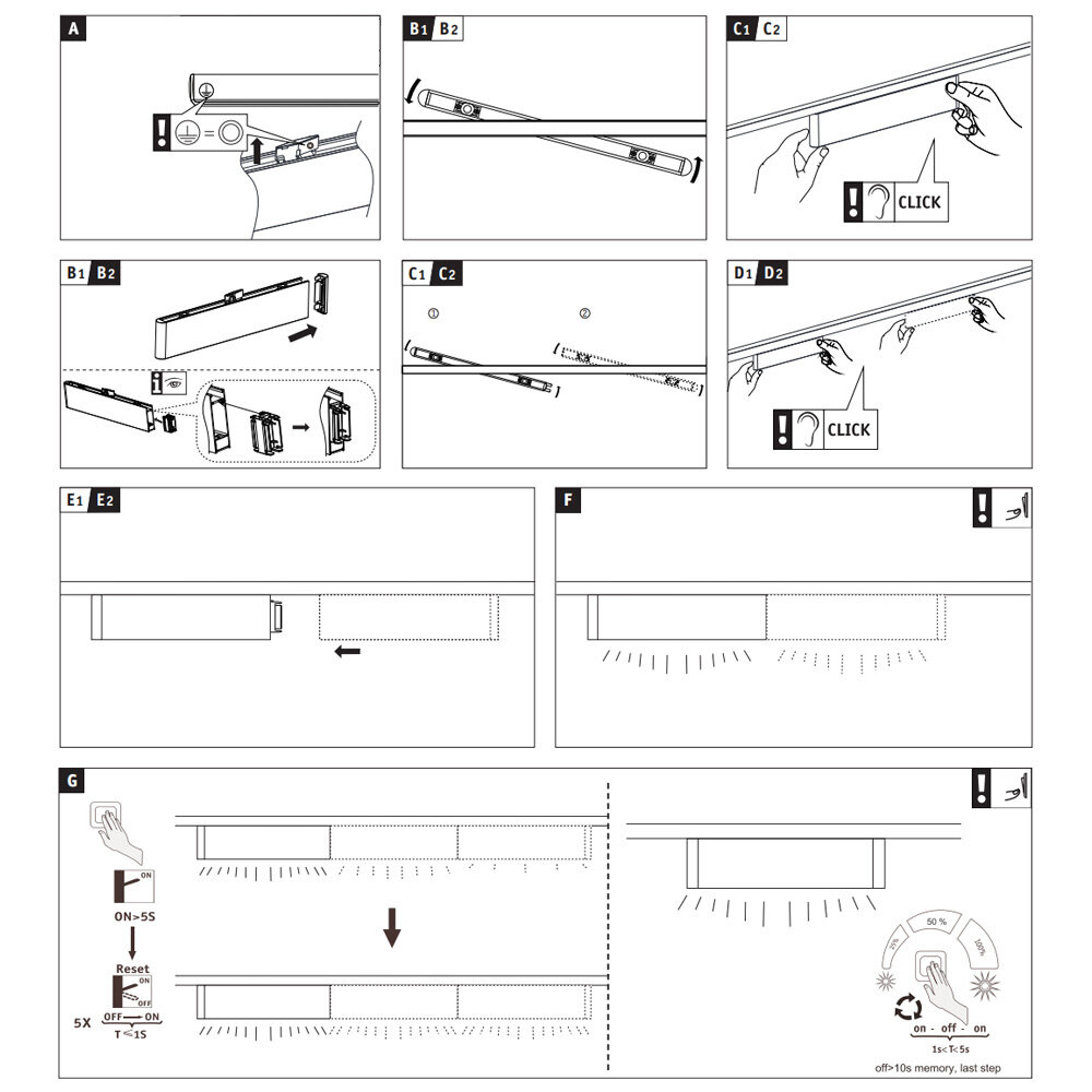 Lux Rail Lichtbalk U90 Koppelbaar 3-stap dim