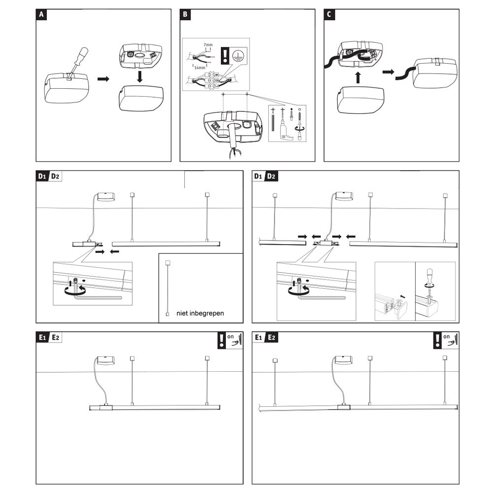 Voeding voor Zwevende Lux Rail Voeding voor Zwevende Lux Rail