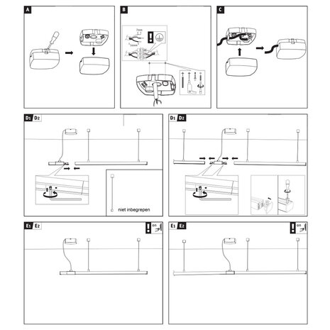 Voeding voor Zwevende Lux Rail Voeding voor Zwevende Lux Rail