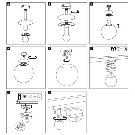 Lux Rail Bollamp E14 Opaalglas 20 cm