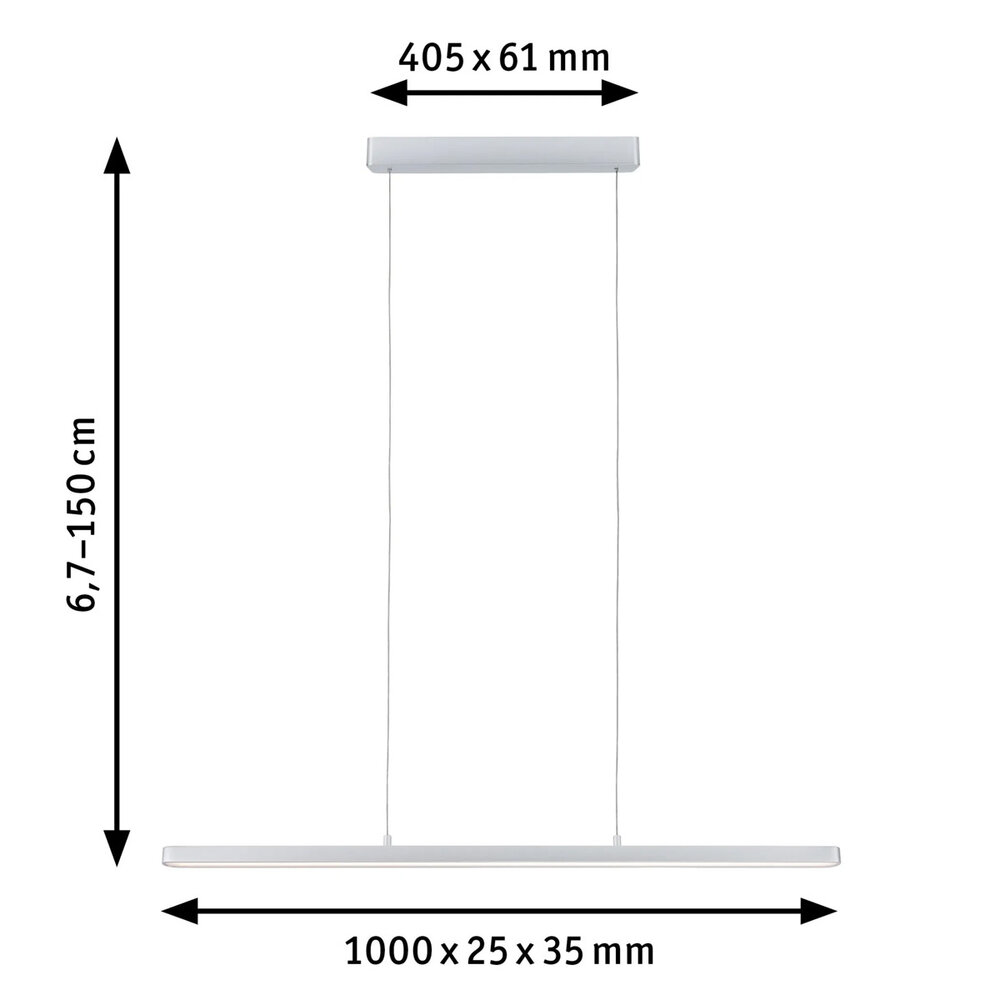 LED Hanglamp Bureau 100 cm Dimbaar