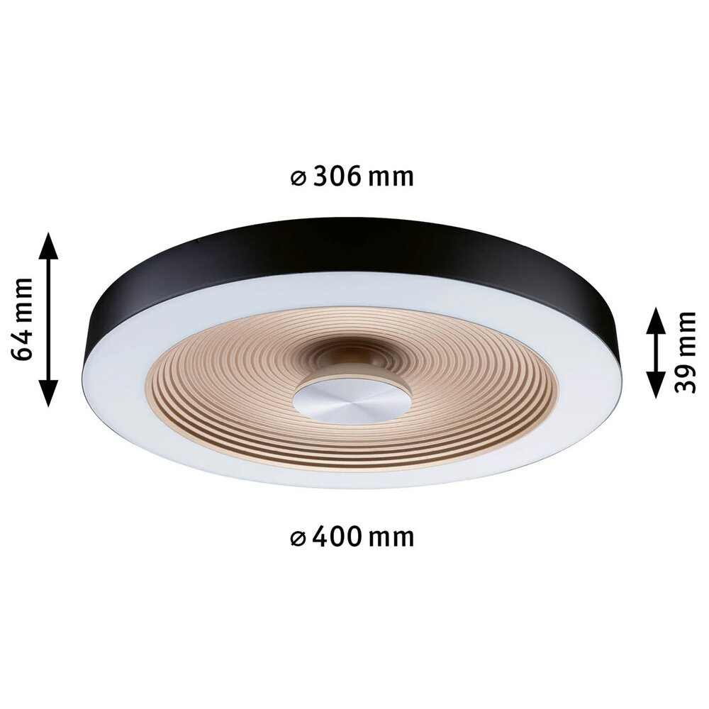 Plafondlamp Plat Rond 40 cm LED Dimbaar
