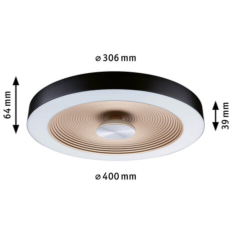 Plafondlamp Plat Rond 45 cm LED Dimbaar