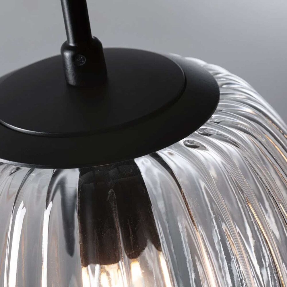 Badkamer Hanglamp Ribbelglas E14 IP44