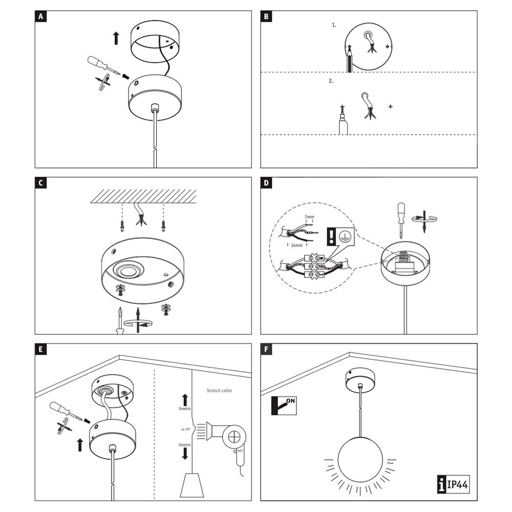 Badkamer Hanglamp Bol Led 9W IP44 Badkamer Hanglamp Bol Led 9W IP44