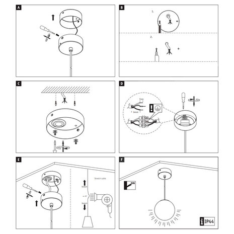 Badkamer Hanglamp Bol Led 9W IP44 Badkamer Hanglamp Bol Led 9W IP44