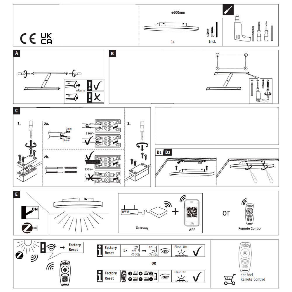 Smart LED Paneel Rond 60 cm - Instelbaar Wit