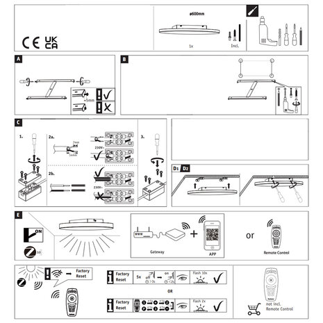 Smart LED Paneel Rond 60 cm - Instelbaar Wit