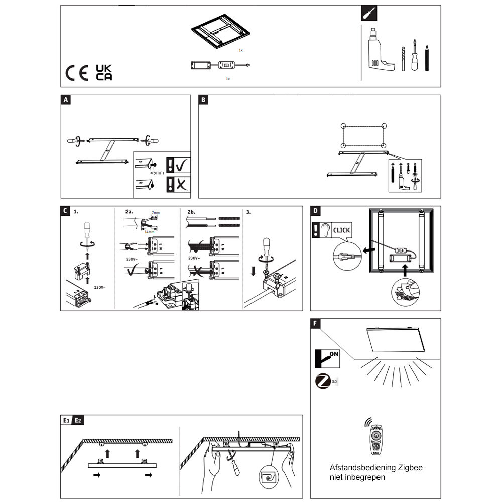LED Paneel 60x60 cm Smart - Instelbaar Wit