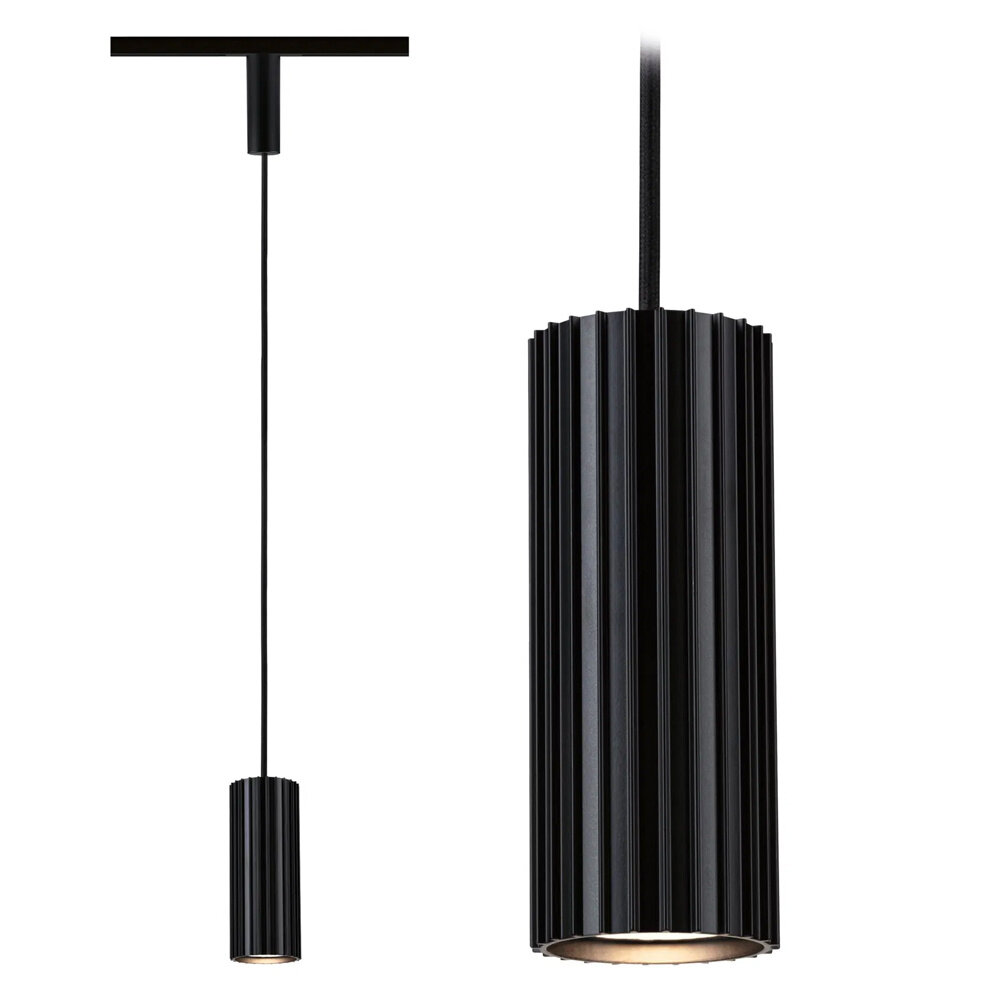 Lux Rail Hanglamp Cilinder Geribbeld