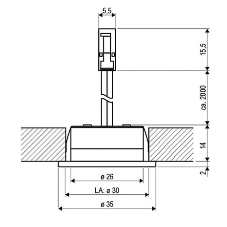 Inbouwspot LED Mini 12V DC