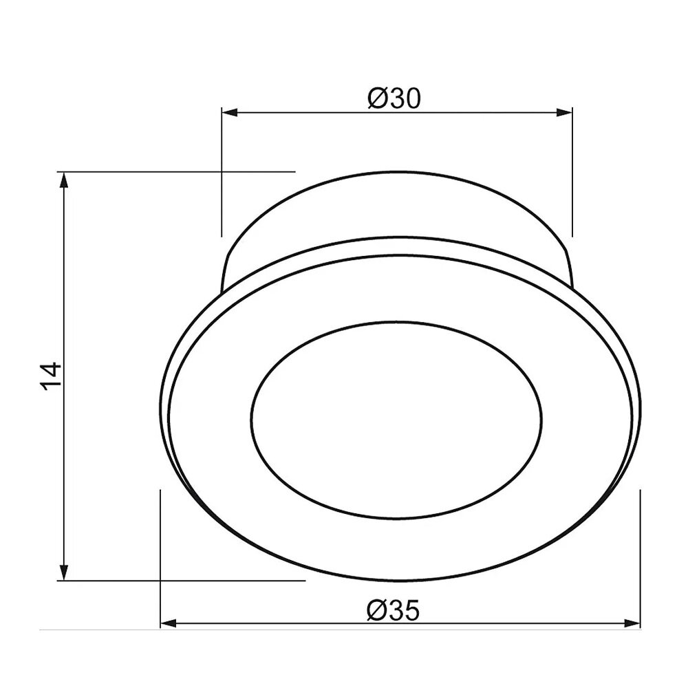 Inbouwspot LED Mini 12V DC