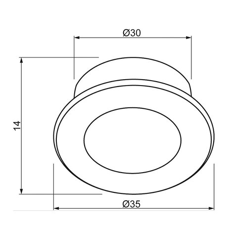 Inbouwspot LED Mini 12V DC