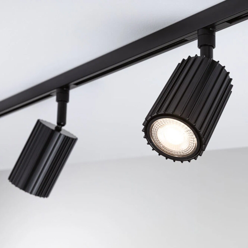 Lux Railspot Cilinder Geribbeld GU10