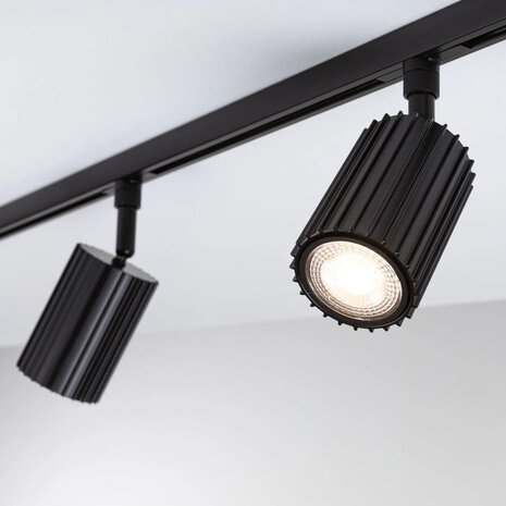 Lux Railspot Cilinder Geribbeld GU10