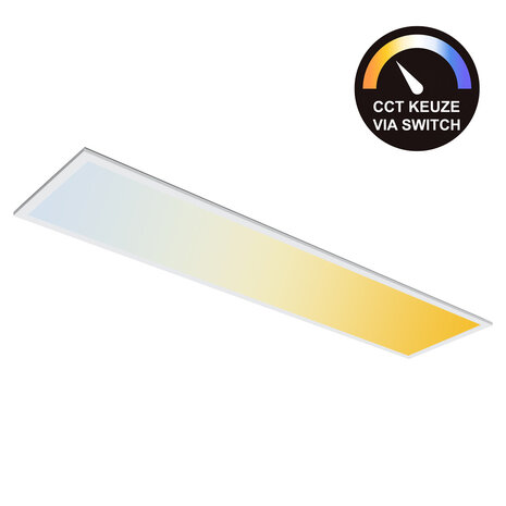 LED Paneel 120x30 Kantoor UGR19 - 3in1 CCT - CRI90