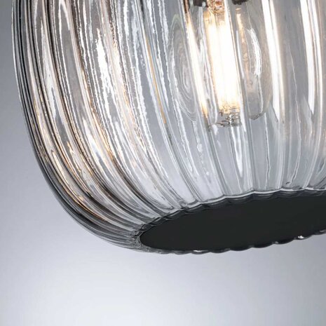 Badkamer Plafondlamp Ribbelglas 25 cm E27 IP44