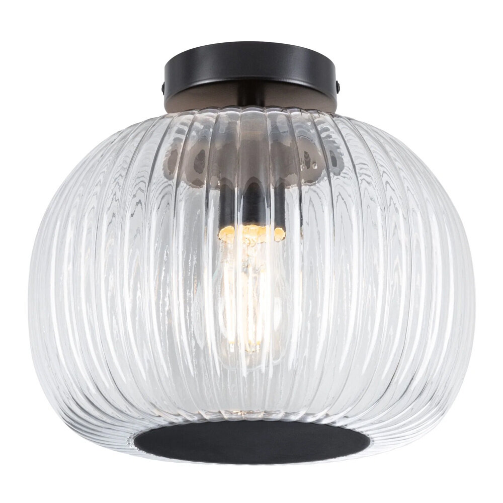 Badkamer Plafondlamp Ribbelglas 25 cm E27 IP44