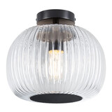 Badkamer Plafondlamp Ribbelglas 25 cm E27 IP44 Badkamer Plafondlamp Ribbelglas 25 cm E27 IP44