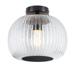 Badkamer Plafondlamp Ribbelglas 25 cm E27 IP44