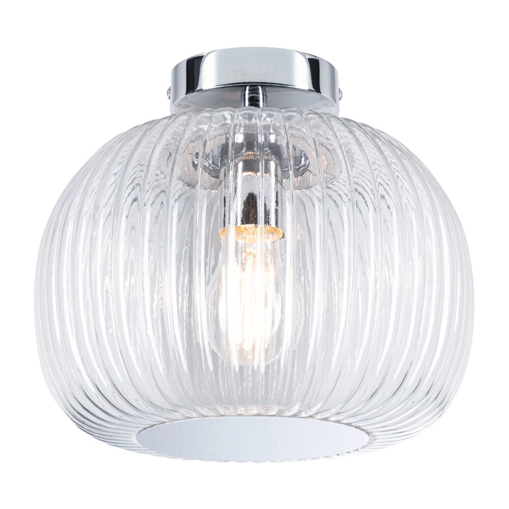 Badkamer Plafondlamp Ribbelglas 25 cm E27 IP44