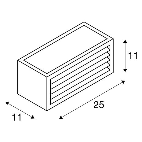 Wand Buitenlamp Louvre Lamellen E27