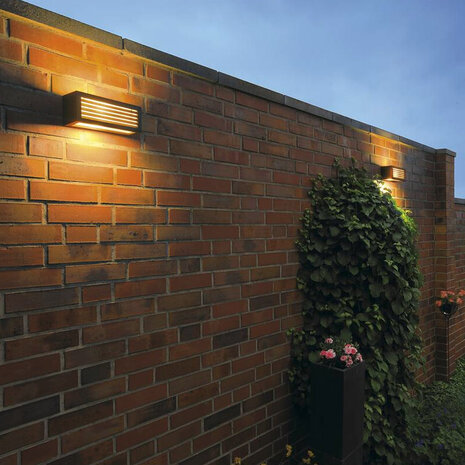 Wand Buitenlamp Louvre Lamellen E27