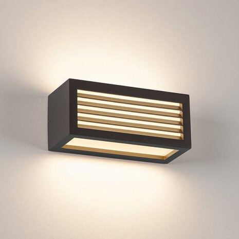 Wand Buitenlamp Louvre Lamellen E27