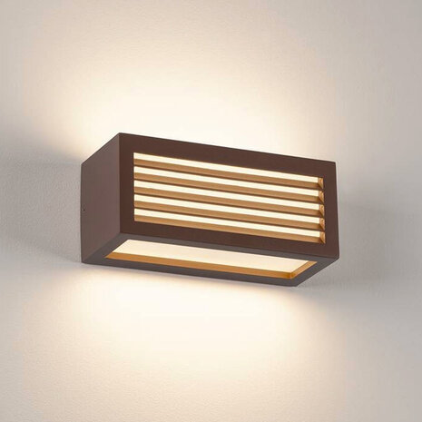 Wand Buitenlamp Louvre Lamellen E27