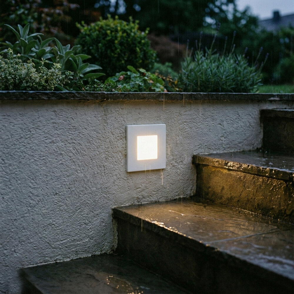 Trapspot Vierkant met Instelknop 5, 25 of 50 lumen