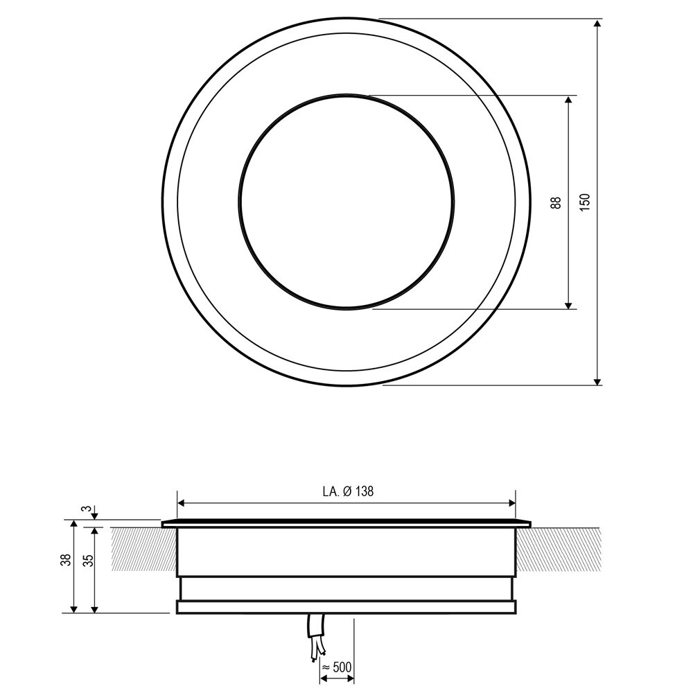 Vloer Inbouwspot Dimbaar 24V DC IP67 LED 12W - Ondiep 35 mm Vloer Inbouwspot Dimbaar 24V DC IP67 LED 12W - Ondiep 35 mm