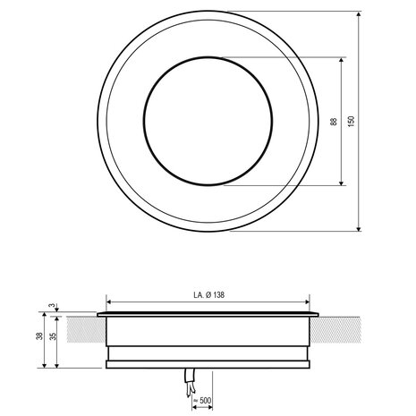 Vloer Inbouwspot Dimbaar 24V DC IP67 LED 12W - Ondiep 35 mm Vloer Inbouwspot Dimbaar 24V DC IP67 LED 12W - Ondiep 35 mm