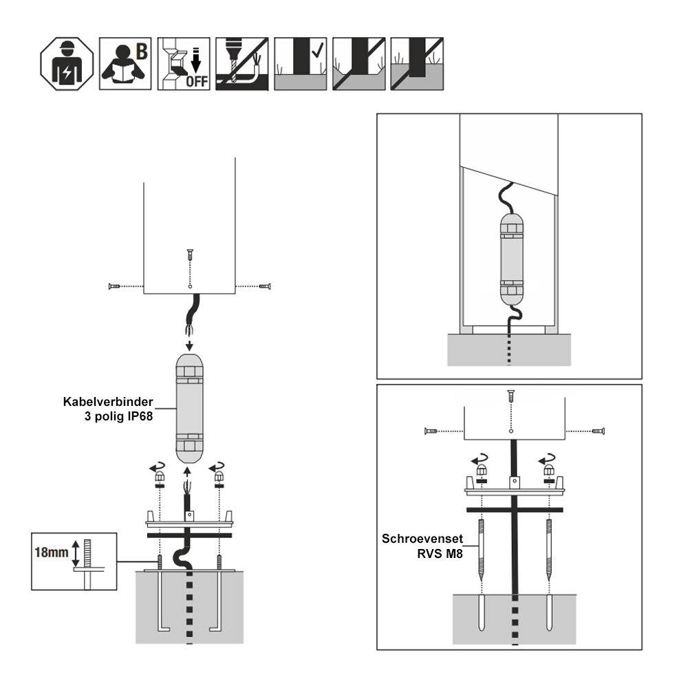 Padverlichting Staande Buitenlamp LED 66 cm Padverlichting Staande Buitenlamp LED 66 cm