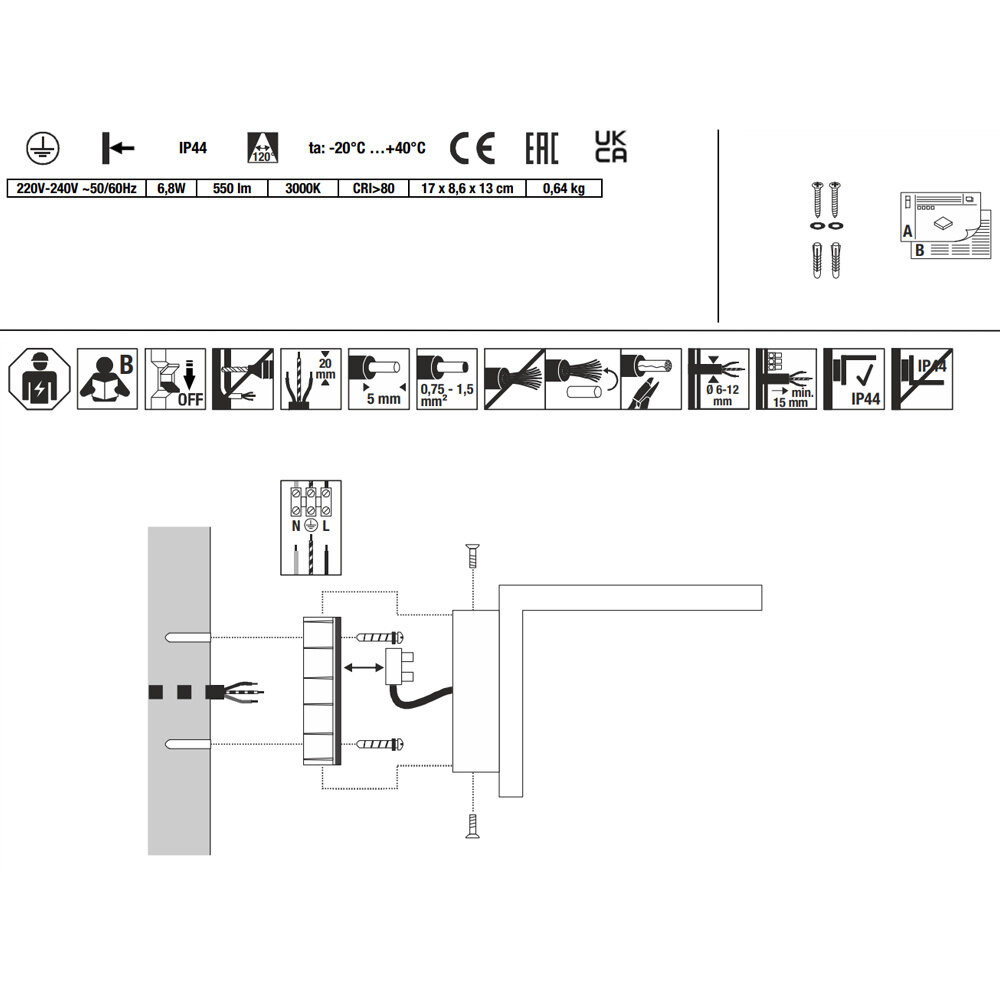 Architectonische Wand Buitenlamp LED 7W Architectonische Wand Buitenlamp LED 7W