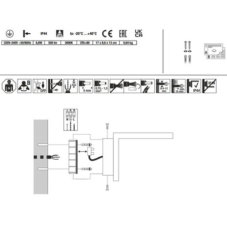 Architectonische Wand Buitenlamp LED 7W Architectonische Wand Buitenlamp LED 7W