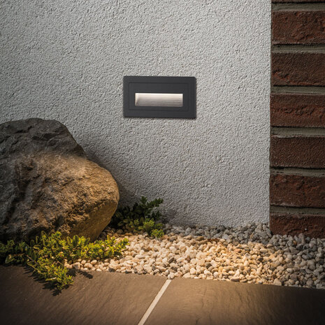 Wand Inbouwspot Horizontaal IP44 LED 4W