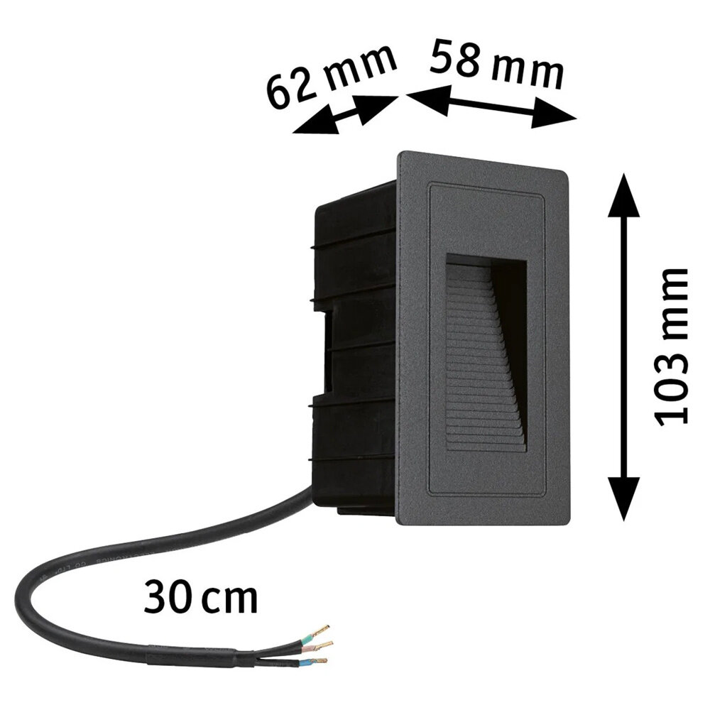 Wand Inbouwspot Verticaal IP44 LED 4W