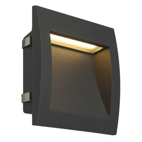 Wand Inbouwspot LED Buiten Vierkant 14x14 cm