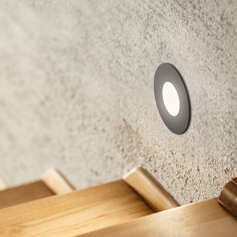 Wand Inbouwspot Rond 230V voor inbouwdoos