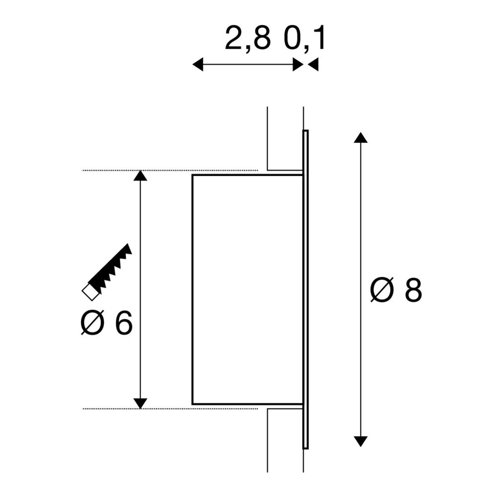 Wandspot Rond 350mA voor Inbouwdoos