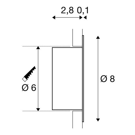 Wandspot Rond 350mA voor Inbouwdoos