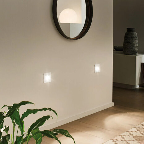 Vierkante Wandspot voor Inbouwdoos 230V